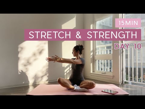 Day 10 - 1 Month Pilates Plan // 15MIN Stretch & Strength Workout // no repeats
