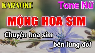Mộng Hoa Sim Karaoke Tone Nữ ( Am ) Karaoke Dễ Hát - Beat Mới 
