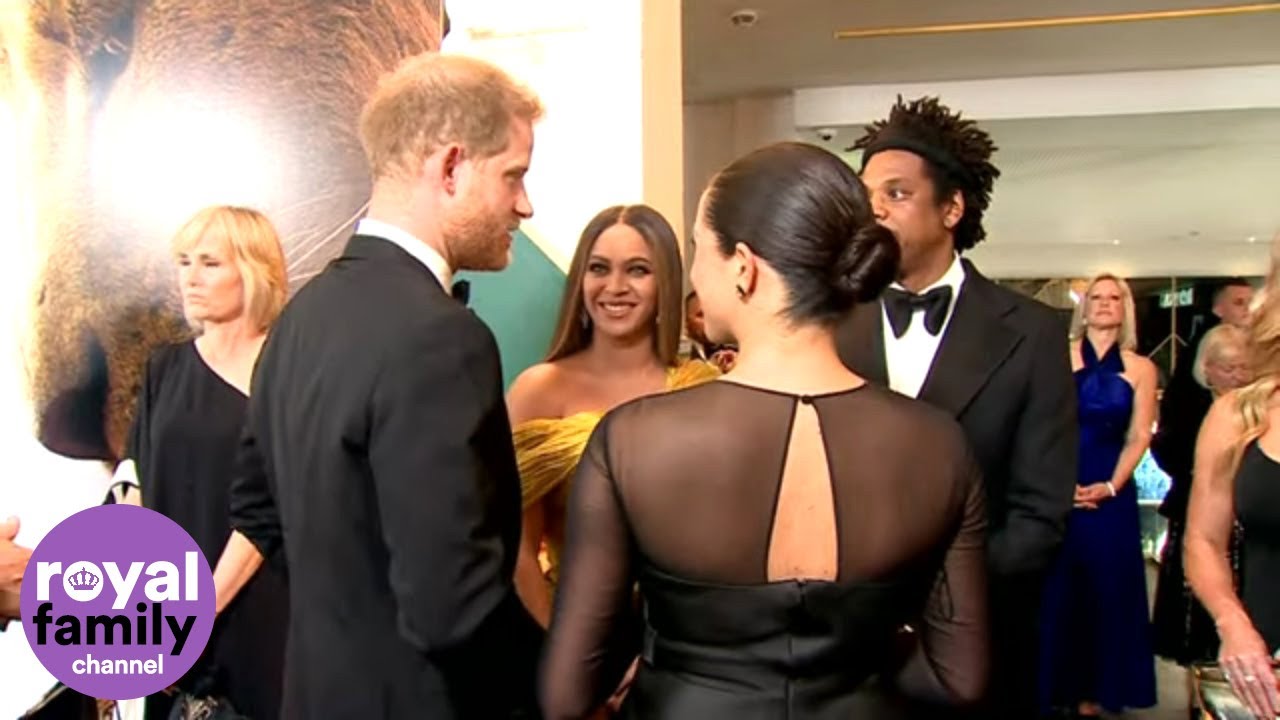 'We Love You Guys': Beyoncé Tells Duke and Duchess of Sussex at Lion King Premiere