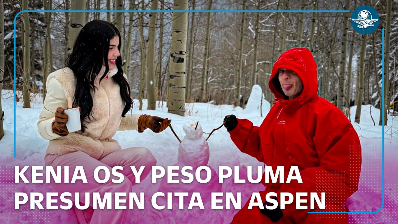 Peso Pluma y Kenia Os derriten Aspen con romántica escapada, ¡fans piden bebe!