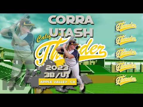 2023 Corra Utash Third Base and Utility, Softball Skills Video - Cal Thunder Levier Gutierrez