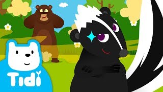 Stinky Skunk Fart ♪ Animal Songs | Tidi Songs for Children ★TidiKids