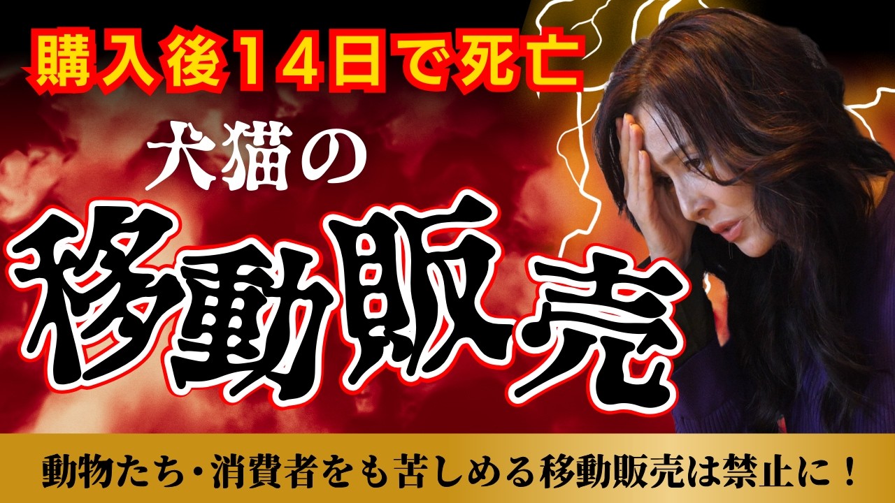 購入後14日で死亡…「犬猫の移動販売」動物たち・消費者をも苦しめる移動販売は禁止に！