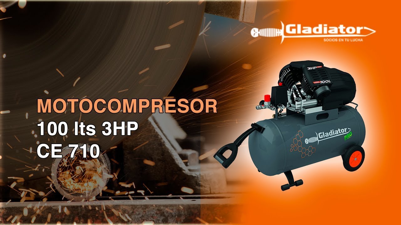 GLADIATOR MOTOCOMPRESOR 100 litros 3hp