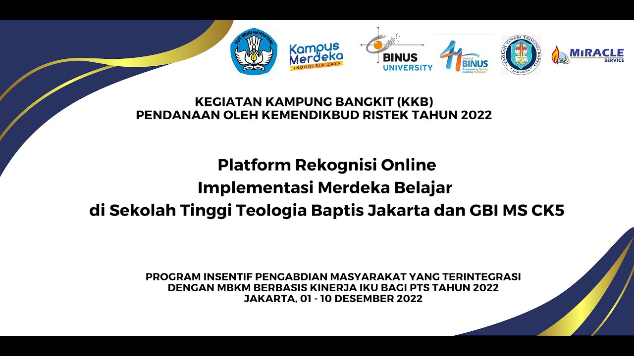 Platform Rekognisi Online-Kegiatan Kampung Bangkit DIKTI Tahun 2022