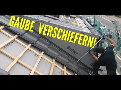 Dachdecker / Gaubenwange mit Venusblei einbleien und verschiefern