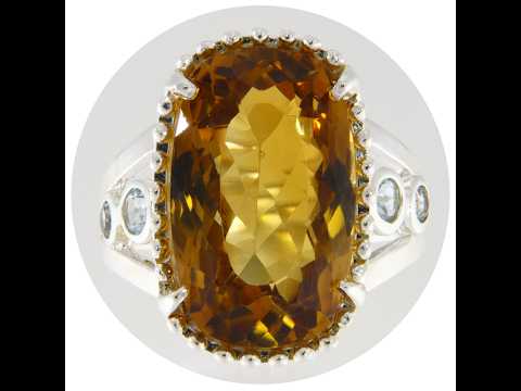 Inel Argint 925 Citrin Topaz Naturale Fatetate | Bijuterie Luminoasa