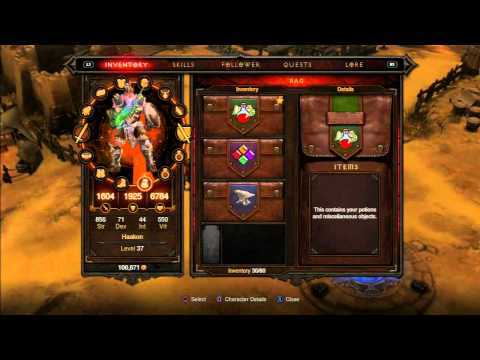 Diablo III playing Barbarian (PS3) Nightmare part 14