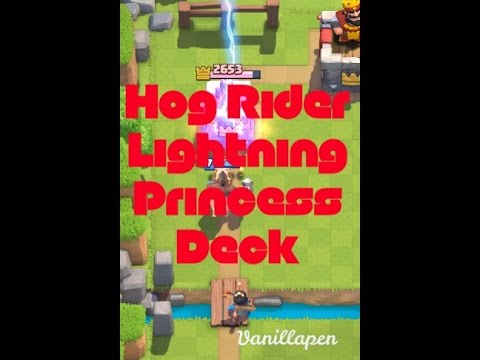 Hog Rider Lightning Princess Deck!! Classic Challege Easy 12 Win!!