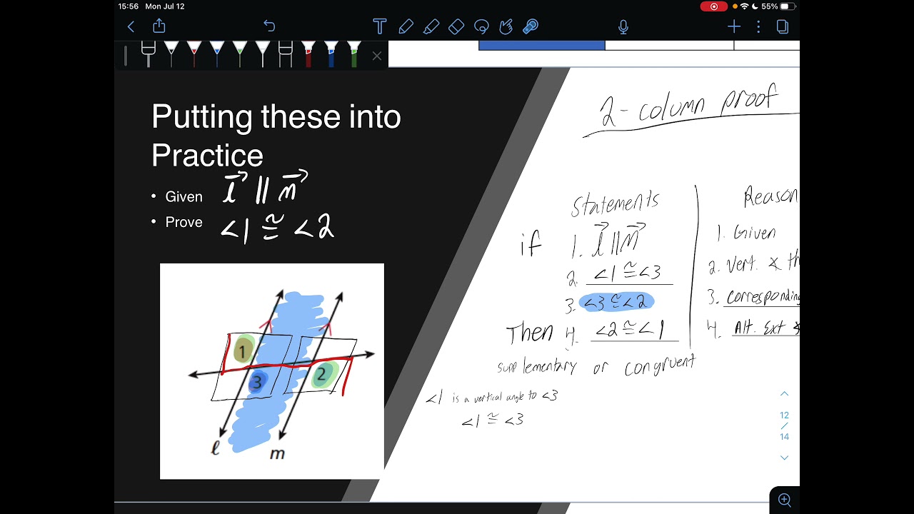 Using Biconditional Statements to create a Proof