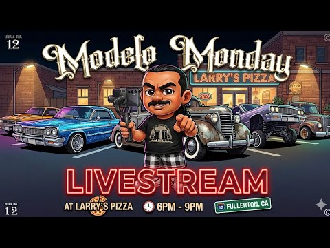 🔴 LIVE: Modelo Monday @ Larry's Pizza! 🍕 Clean Rides & Cruising in Fullerton 🚗