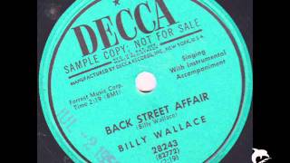Billy Wallace - Back street affair -  *original*