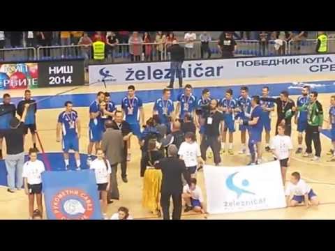 RK Železničar vs. RK Crvena zvezda - Kup Srbije 2014, dodela pehara