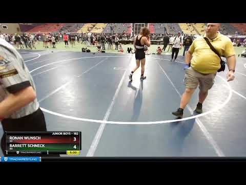 182 Lbs Champ. Round 1 - Barrett Schneck, SD Vs Ronan Wunsch, KS 70cc