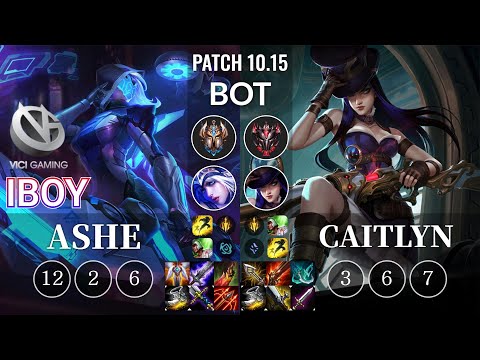 VG iBoy Ashe vs Caitlyn Bot - KR Patch 10.15