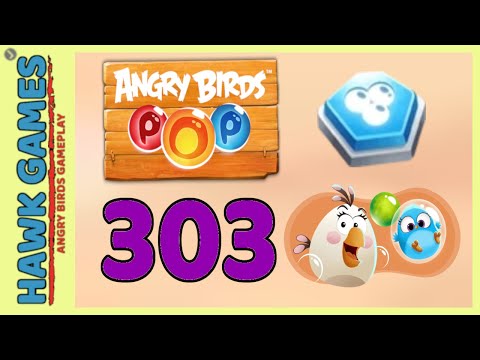 Angry Birds Stella POP Bubble Shooter Level 303 Hard - Walkthrough, No Boosters