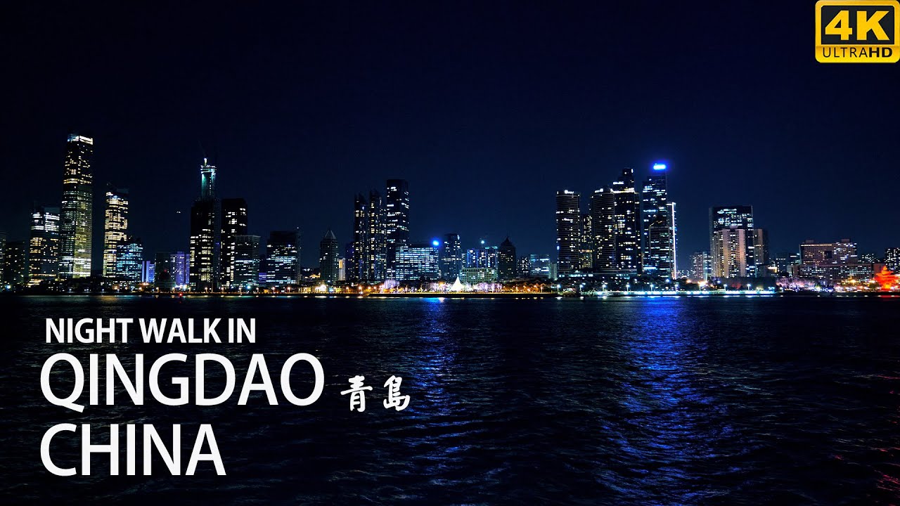 Immersive street-level walking tour through Qingdao Wusi Square, China, showcasing authentic urban landscapes, local architecture, and the vibrant atmosphere of the city's neighborhoods