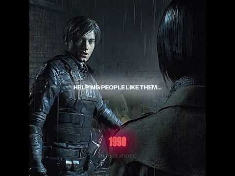 Leon’s heart as a rookie cop never changed💔 #residentevil #leonskennedy  #adawong  #re2remake #re6