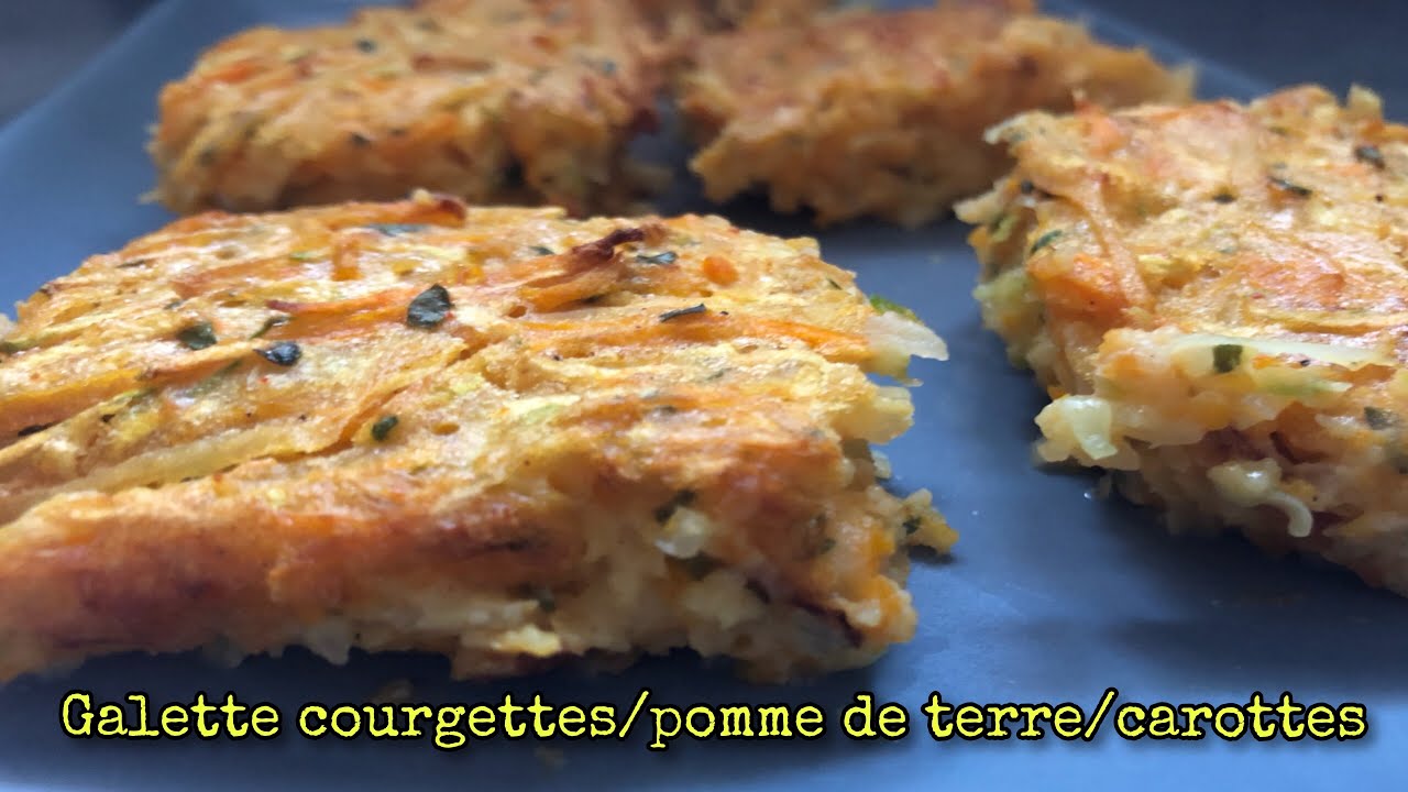🍎❤️SAVOUREUSE GALETTE COURGETTES/CAROTTES/POMME DE TERRE AU FOUR (recette légère)