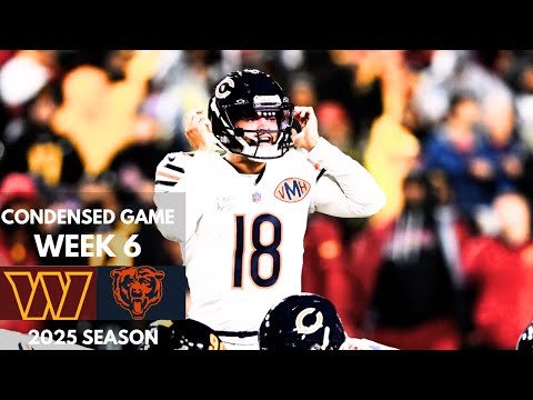 Commanders vs Bears 2025 Week 6 Condensed Game | NFL Highlights