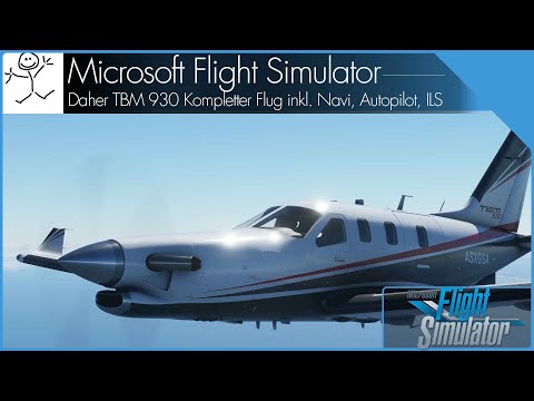 Daher TBM 930 Kompletter Flug inkl. Navi, Autopilot, ILS
