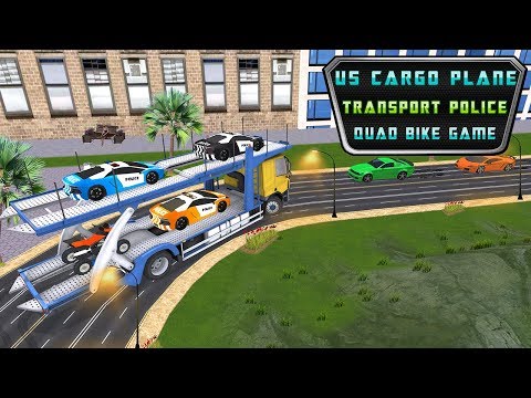 US Cargo Plane Transport Police Quad Bike Game