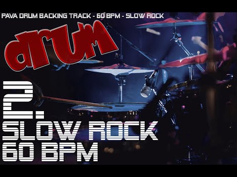 16. PAVA  - Slow rock DRUM 60 BPM backing track