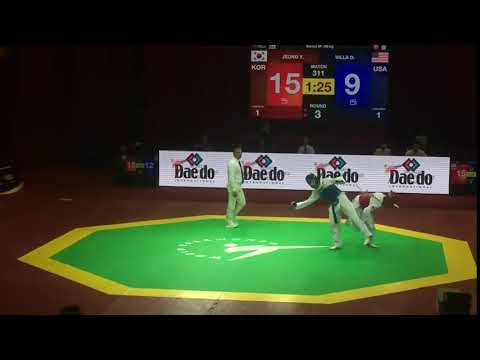 Moscow 2018 World Taekwondo GP Damian Villa(USA) Head Kick
