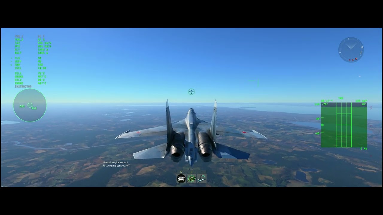 Su-30SM Manual engine control no work