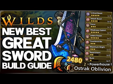 Monster Hunter Wilds - New Best OP Great Sword Build - Highest Damage Possible Title Update 4 Guide!
