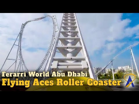 Flying Aces Roller Coaster – Front Row POV at Ferrari World Abu Dhabi