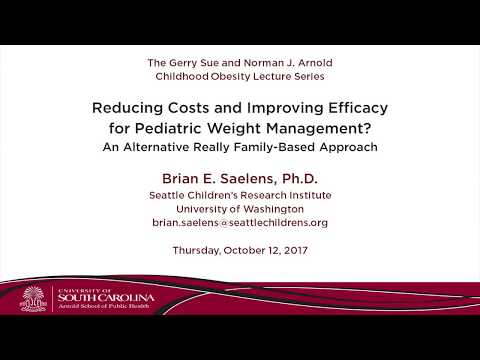 2017 Childhood Obesity Lecture Series: Dr. Brian Saelens
