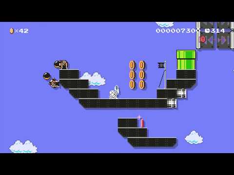 Super Mario Maker - Halberd: Boarding Barrage [Kirby's Dark Galaxy lv. 9]