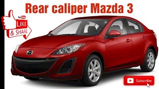 How to replace rear caliper on 2009-2013 Mazda 3