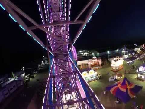 view from the Carver County Fair ferris wheel at night