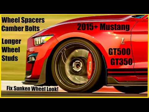 2015-2022 Ford Mustang Camber Bolts, Wheel Spacers & 4\" Wheel Studs!