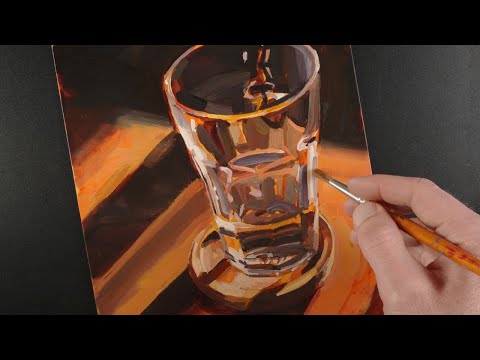 Glass of Water- Acrylic Still Life Paint Demo