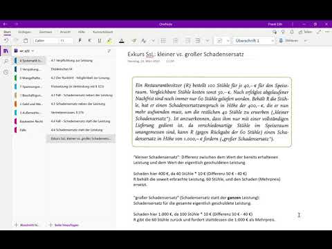 07 Exkurs: Schadensersatz statt der Leistung - klein vs groß