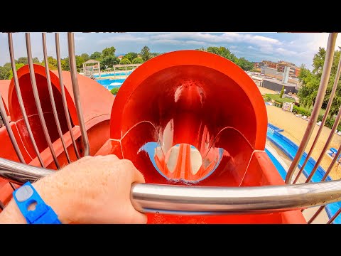 Triple FREE FALL Waterslides at Terme Ptuj