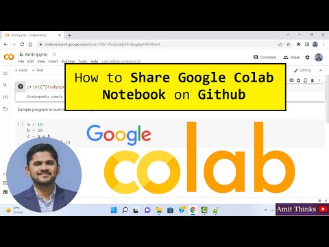 How to Share Google Colab Notebook on Github | Upload |  2022