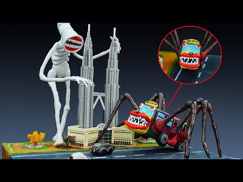 😱 Making BUS EATER SCP 2086 Vs GREAT MOTHER MEGAPHONE -Trevor Henderson Creatures with Clay