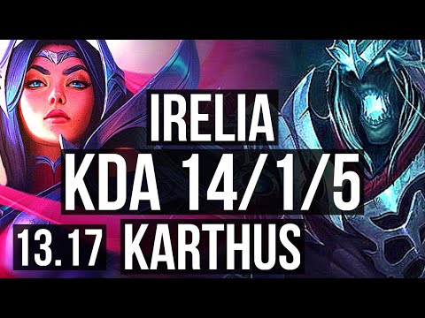 IRELIA vs KARTHUS (TOP) | 14/1/5, 11 solo kills, 1900+ games, 1.6M mastery | EUW Master | 13.17