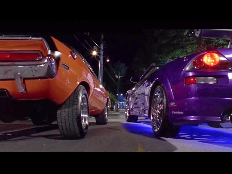 2 FAST 2 FURIOUS - Pink Slip Race (Eclipse & Evo vs Camaro & Challenger) #1080HD
