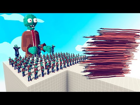100x FUNNY ZOMBIE + 3x GIANT ZOMBIE vs EVERY GODS - Totally Accurate Battle Simulator TABS