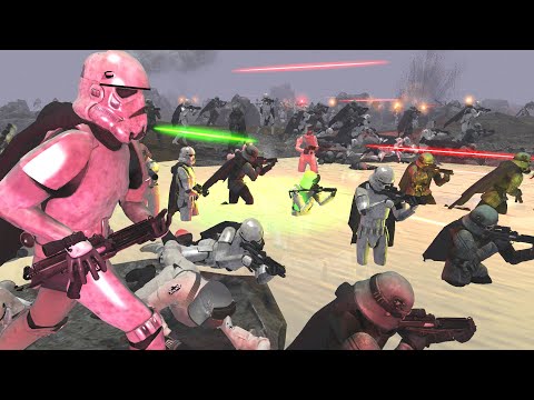 1,000 Stormtroopers Charge Mimban TRENCH DEFENSE! - Men of War: Star Wars Mod Battle Simulator