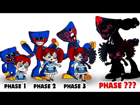 FNF Comparison Battle Poppy Playtime Huggy Wuggy & Poppy | ALL Phases of FNF Characters Animation
