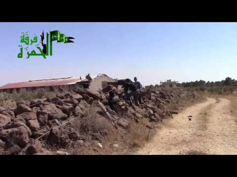 استهداف دبابة لقوات النظام بصاروخ تاو من قبل فرقة الحمزة في تل مسحرة في محافظة القنيطرة