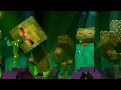 Monster School : Herobrine vs 1000 Zombie  - Minecraft Animation