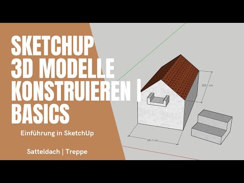 SketchUp Anleitung | Satteldach | Treppe | 3D Modell | Tiny House | Dauerstandzelt | Wohnwagen |Haus