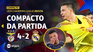 BENFICA 4X2 REAL MADRID | COMPACTO DA PARTIDA | 8ª RODADA | CHAMPIONS LEAGUE 2026/26